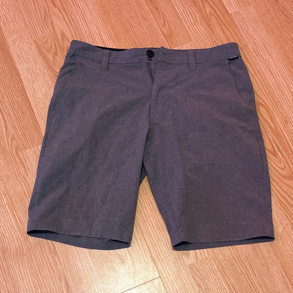 Volcom Men's Charcoal Flat Front Shorts